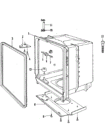Tub parts for Kenmore Dishwasher 587.1429080 (5871429080, 587 1429080) from AppliancePartsPros.com
