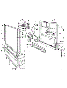 Door Details parts for Kenmore Dishwasher 587.1429082 (5871429082, 587 1429082) from AppliancePartsPros.com