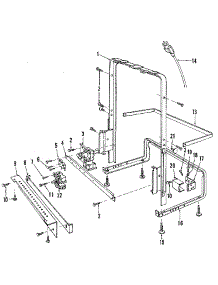 Frame parts for Kenmore Dishwasher 587.1429581 (5871429581, 587 1429581) from AppliancePartsPros.com