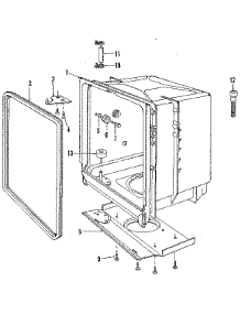 Tub parts for Kenmore Dishwasher 587.1429581 (5871429581, 587 1429581) from AppliancePartsPros.com