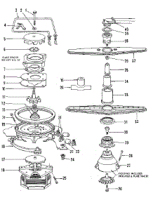 Motor, Heater, And Spray Arm parts for Kenmore Dishwasher 587.1429581 (5871429581, 587 1429581) from AppliancePartsPros.com