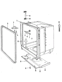 Tub Details parts for Kenmore Dishwasher 587.1429582 (5871429582, 587 1429582) from AppliancePartsPros.com
