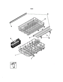 Rack parts for Kenmore Dishwasher 587.1429990 (5871429990, 587 1429990) from AppliancePartsPros.com
