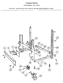 Frame parts for Kenmore Dishwasher 587.1430591 (5871430591, 587 1430591) from AppliancePartsPros.com