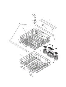Racks parts for Kenmore Dishwasher 587.14309200 (58714309200, 587 14309200) from AppliancePartsPros.com