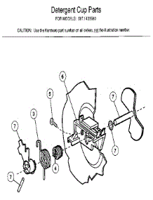 Detergent Cup parts for Kenmore Dishwasher 587.1433590 (5871433590, 587 1433590) from AppliancePartsPros.com