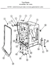 Tub Assembly parts for Kenmore Dishwasher 587.1433590 (5871433590, 587 1433590) from AppliancePartsPros.com