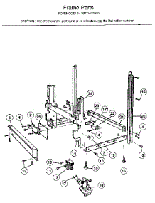 Frame parts for Kenmore Dishwasher 587.1433590 (5871433590, 587 1433590) from AppliancePartsPros.com