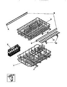 Rack Assemblies parts for Kenmore Dishwasher 587.1434969 (5871434969, 587 1434969) from AppliancePartsPros.com