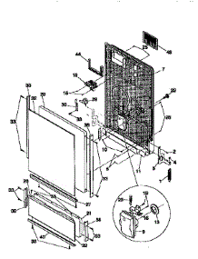 Door parts for Kenmore Dishwasher 587.1434969 (5871434969, 587 1434969) from AppliancePartsPros.com