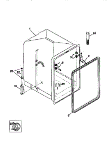 Tub Assembly parts for Kenmore Dishwasher 587.1434969 (5871434969, 587 1434969) from AppliancePartsPros.com