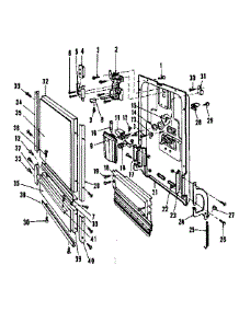 Door Details parts for Kenmore Dishwasher 587.1436580 (5871436580, 587 1436580) from AppliancePartsPros.com