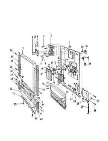 Door Details parts for Kenmore Dishwasher 587.1436581 (5871436581, 587 1436581) from AppliancePartsPros.com
