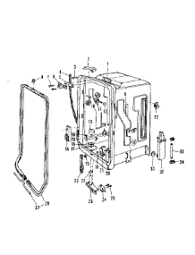 Tub Details parts for Kenmore Dishwasher 587.1436581 (5871436581, 587 1436581) from AppliancePartsPros.com
