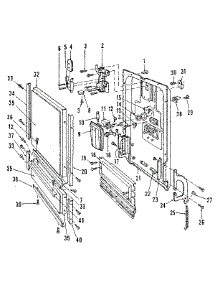 Door Details parts for Kenmore Dishwasher 587.1436583 (5871436583, 587 1436583) from AppliancePartsPros.com