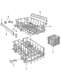 Rack parts for Kenmore Dishwasher 587.1438581 (5871438581, 587 1438581) from AppliancePartsPros.com