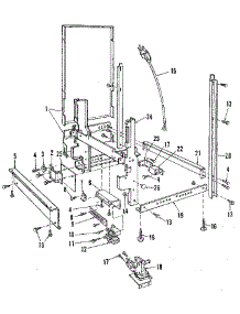 Frame parts for Kenmore Dishwasher 587.1438581 (5871438581, 587 1438581) from AppliancePartsPros.com