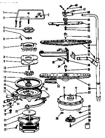 Motor, Heater, And Spray Arm Details parts for Kenmore Dishwasher 587.1440091 (5871440091, 587 1440091) from AppliancePartsPros.com