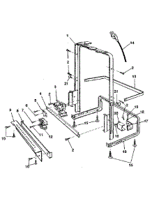 Frame parts for Kenmore Dishwasher 587.1440190 (5871440190, 587 1440190) from AppliancePartsPros.com
