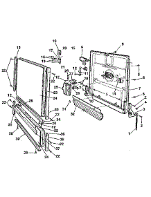 Door Details parts for Kenmore Dishwasher 587.1440190 (5871440190, 587 1440190) from AppliancePartsPros.com