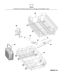 Racks parts for Kenmore Dishwasher 587.14403400 (58714403400, 587 14403400) from AppliancePartsPros.com