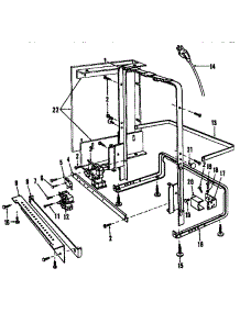 Frame Details parts for Kenmore Dishwasher 587.1440591 (5871440591, 587 1440591) from AppliancePartsPros.com