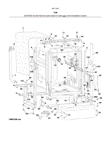 Tub parts for Kenmore Dishwasher 587.14409400 (58714409400, 587 14409400) from AppliancePartsPros.com