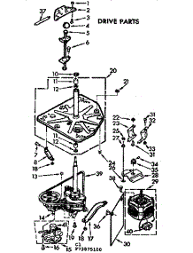 Drive Parts parts for Kenmore Washer 110.72875600 (11072875600, 110 72875600) from AppliancePartsPros.com