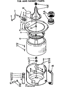 Tub And Basket Parts parts for Kenmore Washer 110.72875810 (11072875810, 110 72875810) from AppliancePartsPros.com