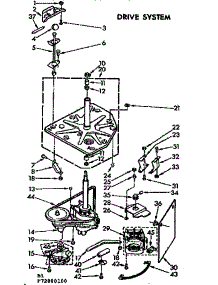 Drive System parts for Kenmore Washer 110.72880200 (11072880200, 110 72880200) from AppliancePartsPros.com