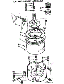 Tub And Basket Asm parts for Kenmore Washer 110.72880610 (11072880610, 110 72880610) from AppliancePartsPros.com