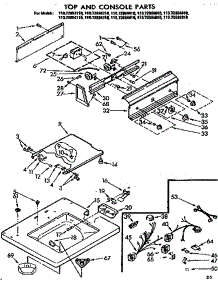 Top And Console Parts parts for Kenmore Washer 110.72884210 (11072884210, 110 72884210) from AppliancePartsPros.com