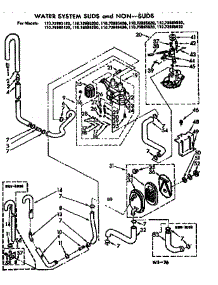 Water System Suds And Non-Suds parts for Kenmore Washer 110.72885120 (11072885120, 110 72885120) from AppliancePartsPros.com