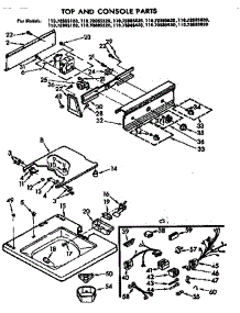 Top And Console Parts parts for Kenmore Washer 110.72885420 (11072885420, 110 72885420) from AppliancePartsPros.com