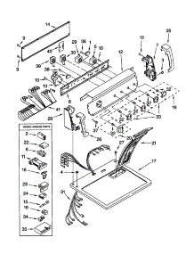 Top And Console parts for Kenmore Dryer 110.72886100 (11072886100, 110 72886100) from AppliancePartsPros.com