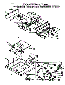 Top And Console Parts parts for Kenmore Washer 110.72891600 (11072891600, 110 72891600) from AppliancePartsPros.com