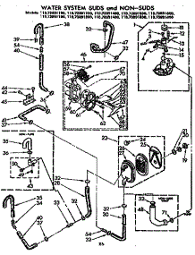 Top And Console Parts parts for Kenmore Washer 110.72891800 (11072891800, 110 72891800) from AppliancePartsPros.com