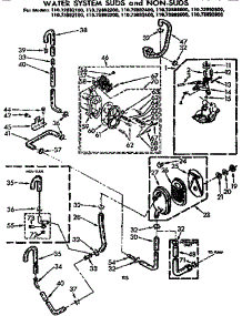 Water System Suds And Non-Suds parts for Kenmore Washer 110.72892200 (11072892200, 110 72892200) from AppliancePartsPros.com