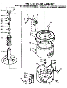 Tub And Basket Assembly parts for Kenmore Washer 110.72892410 (11072892410, 110 72892410) from AppliancePartsPros.com