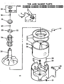 Tub And Basket Parts parts for Kenmore Washer 110.72893600 (11072893600, 110 72893600) from AppliancePartsPros.com