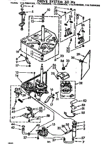 Drive System 60 Hz parts for Kenmore Washer 110.72894200 (11072894200, 110 72894200) from AppliancePartsPros.com