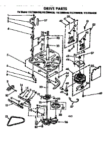 Drive Parts parts for Kenmore Washer 110.72894230 (11072894230, 110 72894230) from AppliancePartsPros.com