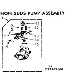 Non-Suds Pump Assembly parts for Kenmore Washer 110.72967400 (11072967400, 110 72967400) from AppliancePartsPros.com
