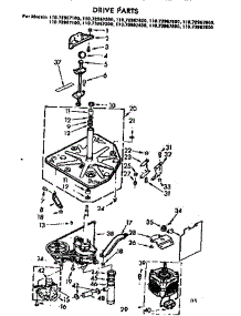 Drive Parts parts for Kenmore Washer 110.72967400 (11072967400, 110 72967400) from AppliancePartsPros.com