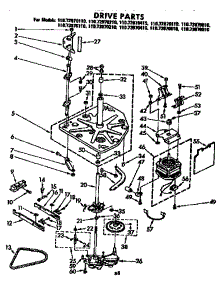 Drive Parts parts for Kenmore Washer 110.72970210 (11072970210, 110 72970210) from AppliancePartsPros.com