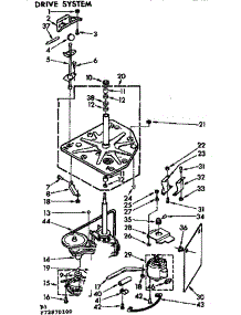 Drive System parts for Kenmore Washer 110.72970400 (11072970400, 110 72970400) from AppliancePartsPros.com