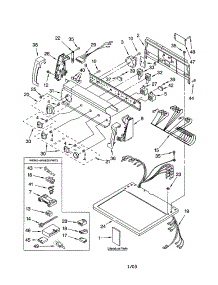 Top And Console parts for Kenmore Dryer 110.72972103 (11072972103, 110 72972103) from AppliancePartsPros.com