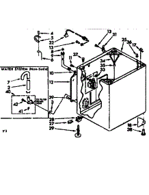 Cabinet Parts parts for Kenmore Washer 110.72974420 (11072974420, 110 72974420) from AppliancePartsPros.com