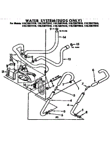 Water System Suds Only parts for Kenmore Washer 110.72977110 (11072977110, 110 72977110) from AppliancePartsPros.com