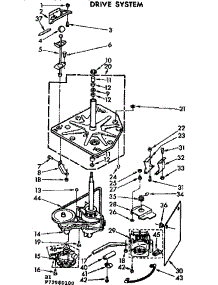 Drive System parts for Kenmore Washer 110.72980200 (11072980200, 110 72980200) from AppliancePartsPros.com